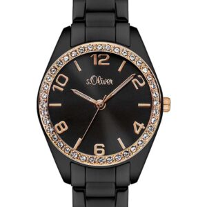 s.Oliver Edelstahlband IP schwarz SO-3062-MQ