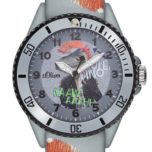 s.Oliver Silikonband grau, rot SO-2999-PQ