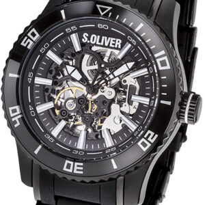 s.Oliver Edelstahl-Silikonband schwarz SO-2855-AM