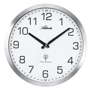 Atlanta 4371/0 Funk-Wanduhr Metallgehäuse