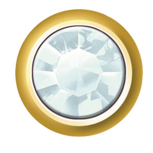 Erstohrstecker Estelle System II 4,00 mm Gold plattiert Aquamarin