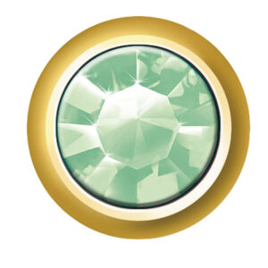 Erstohrstecker Estelle System II 4,00 mm Gold plattiert Peridot