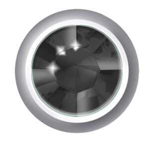 Erstohrstecker Estelle System II 4,00 mm weiß Stein schwarz