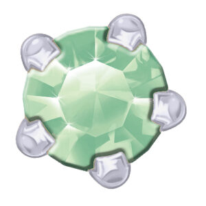 Erstohrstecker Estelle System II 4,00 mm 925 Silber Peridot