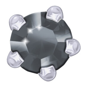 Erstohrstecker Estelle System II 4,00 mm 925 Silber mit schwarzem Zirkonia
