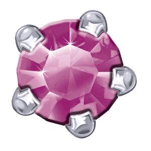 Erstohrstecker Estelle System II 4,00 mm weiß Amethyst