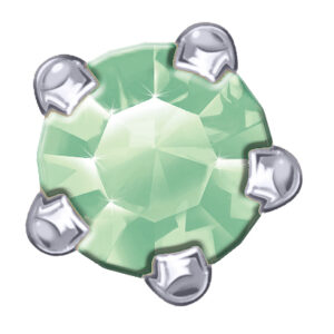 Erstohrstecker Estelle System II 4,00 mm weiß Peridot