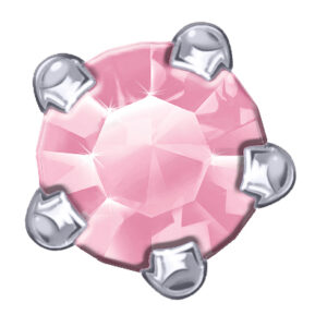 Erstohrstecker Estelle System II 4,00 mm weiß Stein rosé