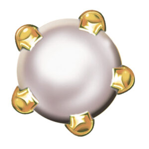 Erstohrstecker Estelle System II 4,00 mm 375 Gold mit Chaton Perle