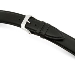 Lederband Arezzo 16mm schwarz, glatt