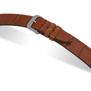 Lederband Charleston 14mm cognac mit Alligatorprägung