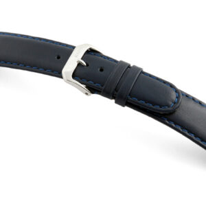 Lederband Phoenix 24mm ozeanblau glatt