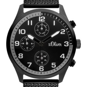 s.Oliver Edelstahlband schwarz SO-3341-MM