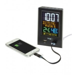 TFA Charge-It Funkwecker mit USB-Ladefunktion