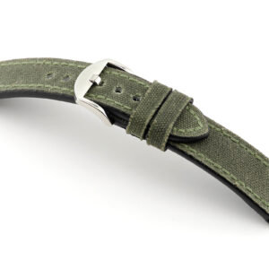 Lederband Mansfield 22 mm natogrün