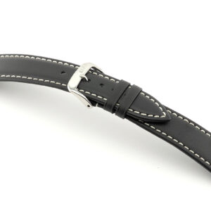 Lederband Del Mar 22 mm schwarz