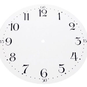 Zifferblatt Aluminium arabische Zahlen Ø 260mm weiß