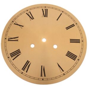 Zifferblatt 3 Loch Aluminium römische Zahlen Ø 197mm gelb