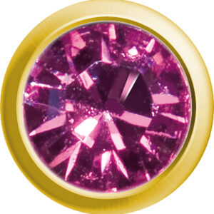 Erstohrstecker Easy Piercy Classic Ø 3,95 mm vergoldet Basic Amethyst