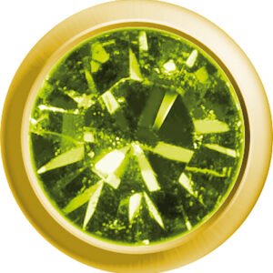 Erstohrstecker Easy Piercy Comfort Ø 3,95 mm vergoldet Basic Peridot