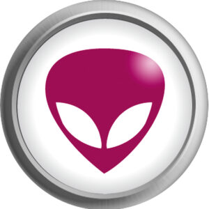Erstohrstecker Easy Piercy weiß Novelty Motivstecker Alien Comfort