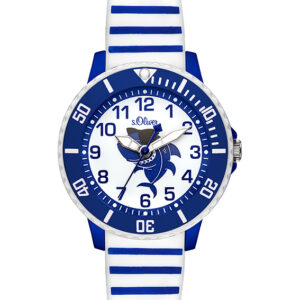 s.Oliver Silikonband blau-weiß SO-3499-PQ
