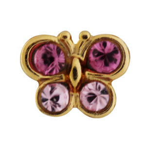 Erstohrstecker System 75 Schmetterling Rosé Gold 375/- GG Studex