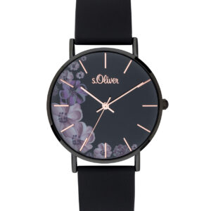 s.Oliver SO-3708-PQ Silikon schwarz 18mm