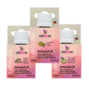 Seifenduft-Öl - 3er-Set - Grüner Apfel, Mandel, Lemonfresh