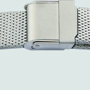 Milanaise-Metallband Edelstahl 16mm weiß satiniert