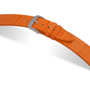 Lederband Charleston 20mm orange mit Alligatorprägung