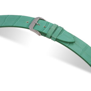 Lederband Charleston 20mm türkis mit Alligatorprägung