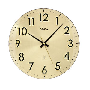 AMS Funk-Wanduhr messing