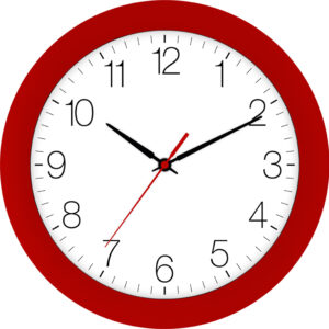 Funk-Wanduhr rot