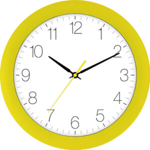 Funk-Wanduhr gelb