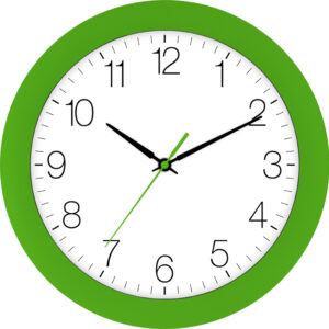 Funk-Wanduhr grün