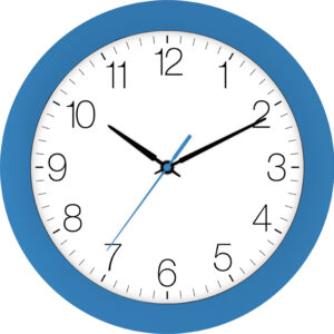 Funk-Wanduhr hellblau