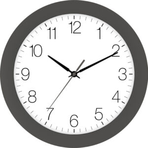 Funk-Wanduhr grau