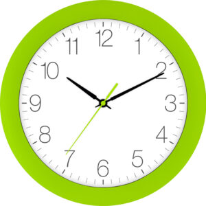 Funk-Wanduhr hellgrün