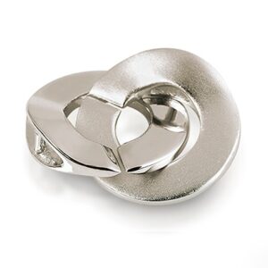 Ringschließe einreihig Silber 925/- poliert/mattiert, rund Ø 16,50mm