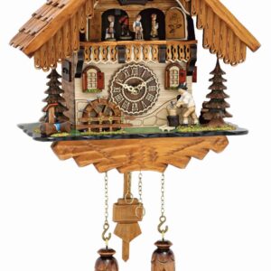 Kuckucksuhr Haldenhof mit 12 Melodien und drehenden Elementen