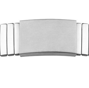 Flex-Metallband Edelstahl 22-24 mm weiß poliert mit Wechselanstoß