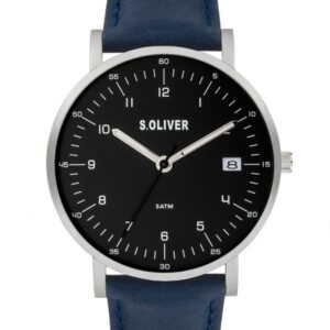s.Oliver SO-3994-LQ Leder blau 22mm