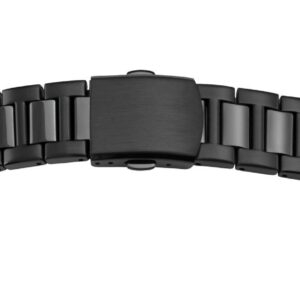 Quick Release Metallband Edelstahl 22mm Stahl schwarz