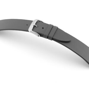 SELVA Lederband zum einfachen Wechseln 18mm steingrau ohne Naht - MADE IN GERMANY
