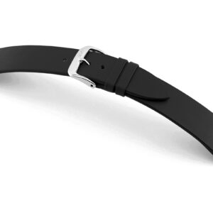 SELVA Lederband zum einfachen Wechseln 16mm schwarz ohne Naht - MADE IN GERMANY
