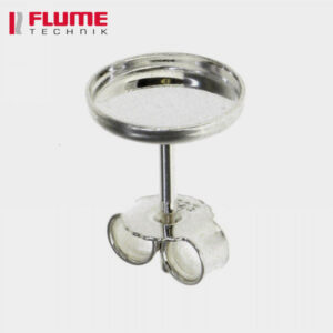 Ohrstecker mit Platte und Rand Ø  10,00mm Silber 925/-
