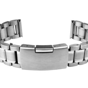 RF Metallband 22mm, weiß, massiv