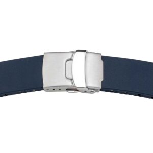 Kautschukband 22mm blau mit Faltschließe