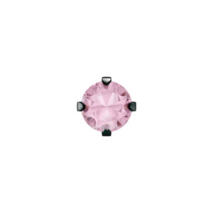 Erstohrstecker System 75 Noir schwarz, pink 4mm Studex